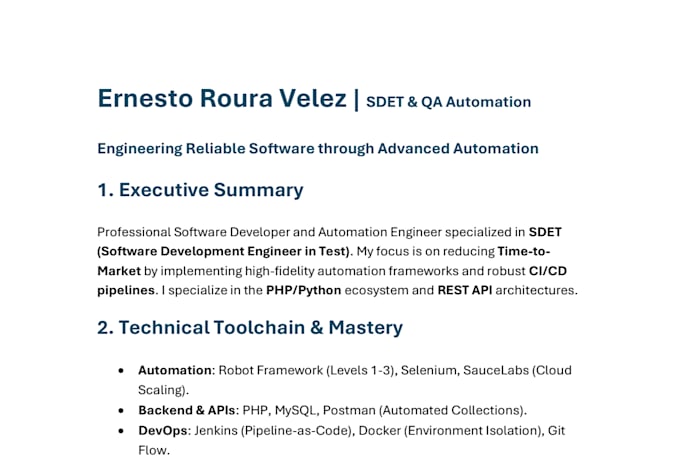 develop automation test for your frontend and backend